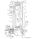 FREEZER DOOR Diagram and Parts List for ZISW36DTE  General Electric Refrigerator
