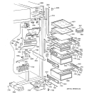 FRESH FOOD SECTION Diagram and Parts List for ZISW36DTE  General Electric Refrigerator