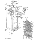 FREEZER SECTION Diagram and Parts List for ZIS42CMC  General Electric Refrigerator
