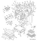 BODY PARTS Diagram and Parts List for EER3001D01SS  General Electric Range