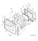 Part Location Diagram of WB56T10030 GE GLASS DOOR OUTER