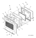 DOOR Diagram and Parts List for JB700CD2CC  General Electric Range