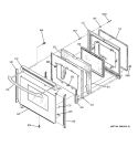 Part Location Diagram of WB56T10091 GE DOOR PANEL W/SS Assembly