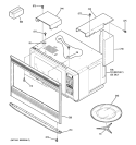 MICROWAVE ENCLOSURE Diagram and Parts List for JKP86BF1BB  General Electric Microwave Oven Combo