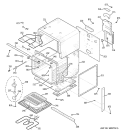 BODY PARTS Diagram and Parts List for JKP86BF1BB  General Electric Microwave Oven Combo