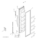 FREEZER DOOR Diagram and Parts List for GSG22KBPAFBB  General Electric Refrigerator