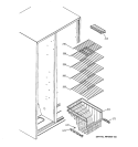 FREEZER SHELVES Diagram and Parts List for GSG22KBPAFBB  General Electric Refrigerator