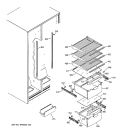FRESH FOOD SHELVES Diagram and Parts List for GSS20DBPAWW  General Electric Refrigerator