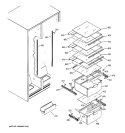 FRESH FOOD SHELVES Diagram and Parts List for GSS20IBPACC  General Electric Refrigerator