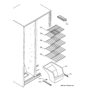FREEZER SHELVES Diagram and Parts List for GST22IBPACC  General Electric Refrigerator