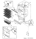CABINET Diagram and Parts List for FUF17DMCRWH  General Electric Freezer