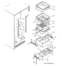 FRESH FOOD SHELVES Diagram and Parts List for GSS22UFPABB  General Electric Refrigerator
