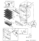 CABINET Diagram and Parts List for FUG17DCJRWH  General Electric Freezer