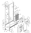 Part Location Diagram of WR74X10153 GE GRILLE BASE Assembly White