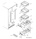 FRESH FOOD SHELVES Diagram and Parts List for GSG22KEPAFWW  General Electric Refrigerator