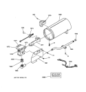 BURNER Diagram and Parts List for NVL333GB4WW  Hotpoint Dryer