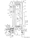 FREEZER DOOR Diagram and Parts List for ZISB48DSE  General Electric Refrigerator