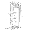 FRESH FOOD DOOR Diagram and Parts List for ZISB48DSE  General Electric Refrigerator