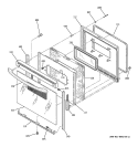DOOR Diagram and Parts List for JBP26CB2CC  General Electric Range