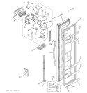 FREEZER DOOR Diagram and Parts List for GSS22SGPABS  General Electric Refrigerator