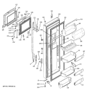 FRESH FOOD DOOR Diagram and Parts List for PSC23SHPASS  General Electric Refrigerator