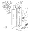 FREEZER DOOR Diagram and Parts List for PSI23NGPACC  General Electric Refrigerator