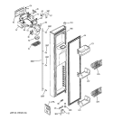 FREEZER DOOR Diagram and Parts List for ZFSB23DNASS  General Electric Refrigerator