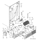SEALED SYSTEM & MOTHER BOARD Diagram and Parts List for ZFSB23DNASS  General Electric Refrigerator
