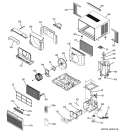 ROOM AIR CONDITIONER Diagram and Parts List for ASW12ACS1  General Electric Air Conditioner