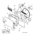 FRONT PANEL & DOOR Diagram and Parts List for DPXH46GA3CC  General Electric Dryer
