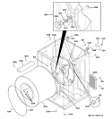 CABINET & DRUM Diagram and Parts List for DPXH46GA3CC  General Electric Dryer