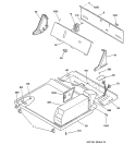 CONTROLS & TOP PANEL Diagram and Parts List for DCB330EB3KC  General Electric Dryer