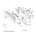 CONTROLS & BACKSPLASH Diagram and Parts List for WCSE6270B3WW  General Electric Washer