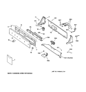 CONTROLS & BACKSPLASH Diagram and Parts List for WJSE4150B3WW  General Electric Washer