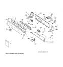CONTROLS & BACKSPLASH Diagram and Parts List for WLE6000B3WW  General Electric Washer