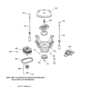 SUSPENSION, PUMP & DRIVE COMPONENTS Diagram and Parts List for WWSE6260B3CC  General Electric Washer