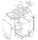 CABINET, COVER & FRONT PANEL Diagram and Parts List for WBSE3120B2WW  General Electric Washer