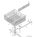 UPPER RACK ASSEMBLY Diagram and Parts List for EDW4000G00CC  General Electric Dishwasher
