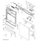 Part Location Diagram of WD34X10598 GE ESCUTCHEON KEYOAD Assembly