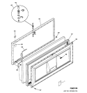 DOOR Diagram and Parts List for FCM7DMBWH  General Electric Freezer