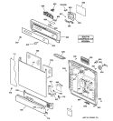 ESCUTCHEON & DOOR ASSEMBLY Diagram and Parts List for GSC3230F00WW  General Electric Dishwasher