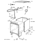 CABINET & EXTERIOR PARTS Diagram and Parts List for GSC3200F01BL  General Electric Dishwasher