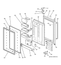 FRESH FOOD DOOR Diagram and Parts List for PDS18SBMCLBS  General Electric Refrigerator