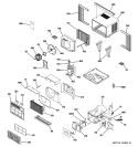 ROOM AIR CONDITIONER Diagram and Parts List for ASH18DDS1  General Electric Air Conditioner
