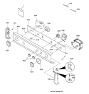 CONTROL PANEL Diagram and Parts List for WSM2700WBWW  General Electric Washer Dryer Combo