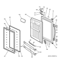 FRESH FOOD DOOR Diagram and Parts List for GBS18HBMBWW  General Electric Refrigerator