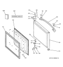 FREEZER DOOR Diagram and Parts List for GBS18KBMBWW  General Electric Refrigerator
