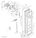 FREEZER DOOR Diagram and Parts List for GSS22SGMFBS  General Electric Refrigerator