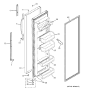 Part Location Diagram of WR99X10053 GE DOOR OUTER FF CLAD Stainless Steel