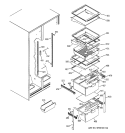 FRESH FOOD SHELVES Diagram and Parts List for GSS22SGMFBS  General Electric Refrigerator